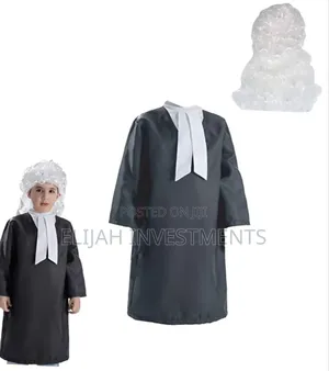 Lawyer Costume for Kids With Gavel, Wig