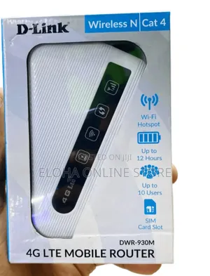 D-Link Mifi 4g Lte Mobile 12 Hour Battery Mifi -White