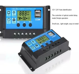 10a Solar Charge Controller 12v/24v Auto Adjustable PWM LCD