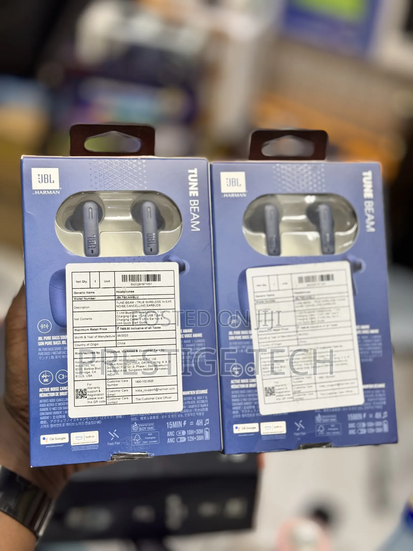JBL Tune Beam Bluetooth Earbuds With Active Noise Cancellation, 4 Mics