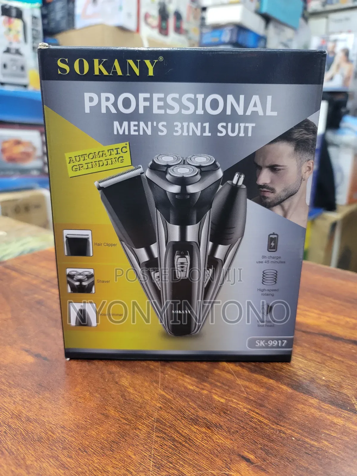Sokany Rechargeable Men's 3-in-1 Men Grooming Kit Sk-9917