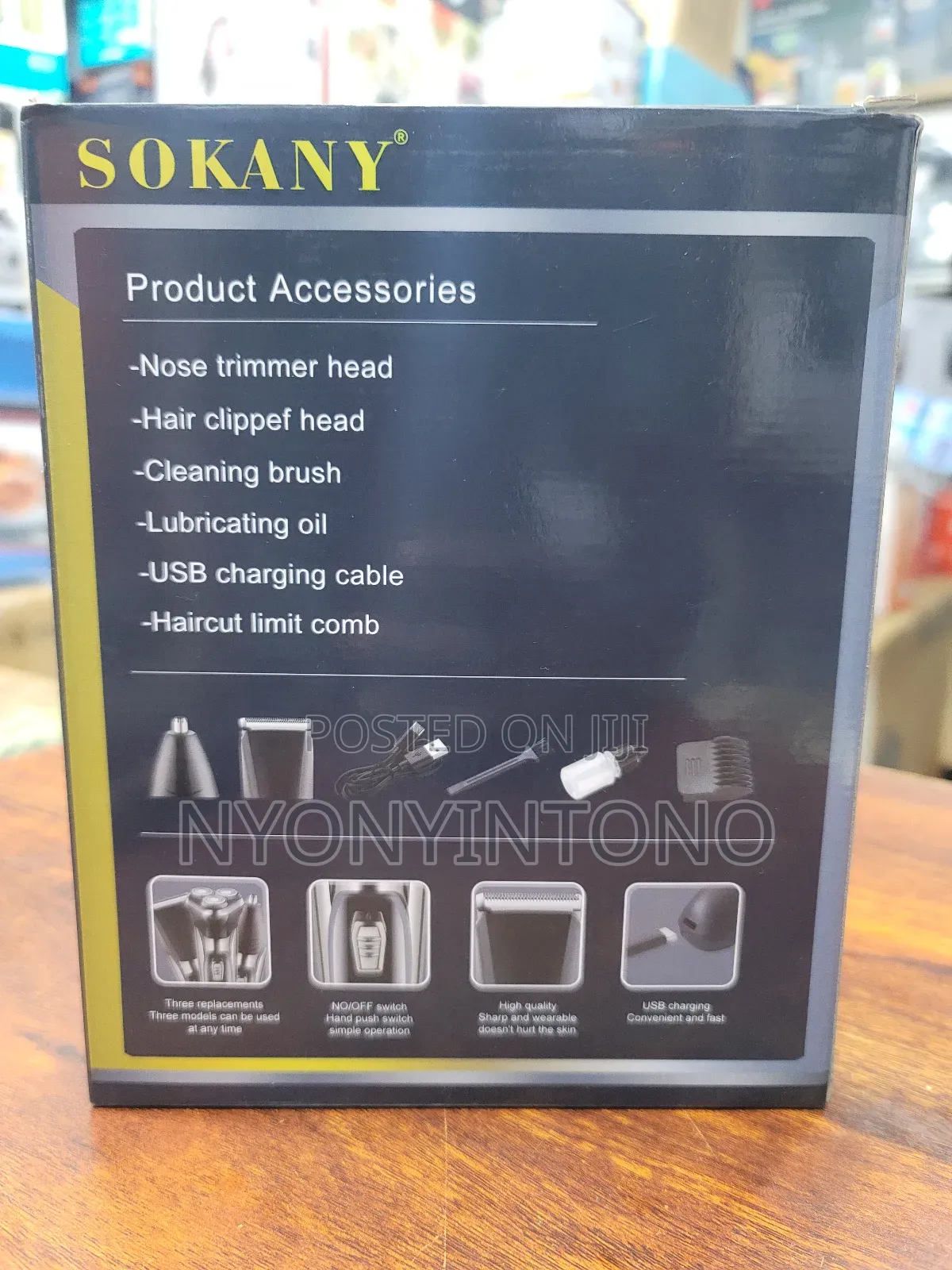 Sokany Rechargeable Men's 3-in-1 Men Grooming Kit Sk-9917