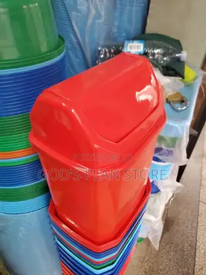 Red Plastic Dust Bins (Swing Bins)