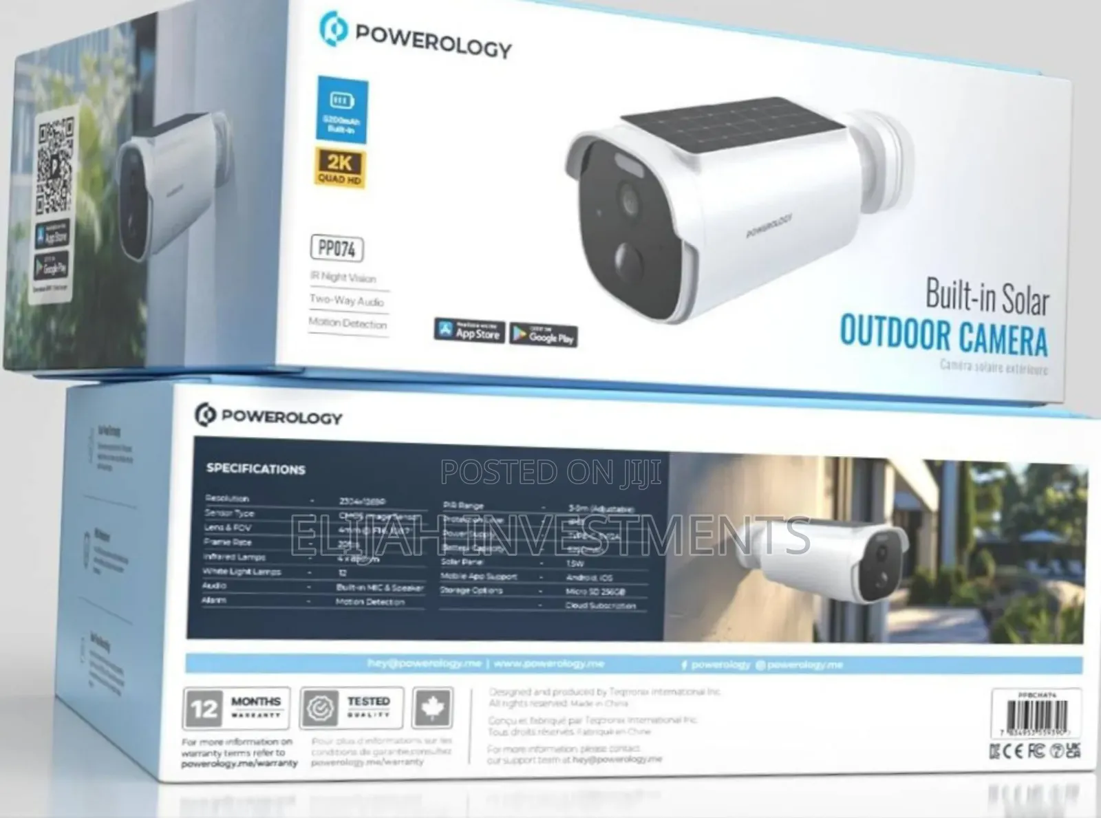 Powerology Built-in Solar Outdoor Camera