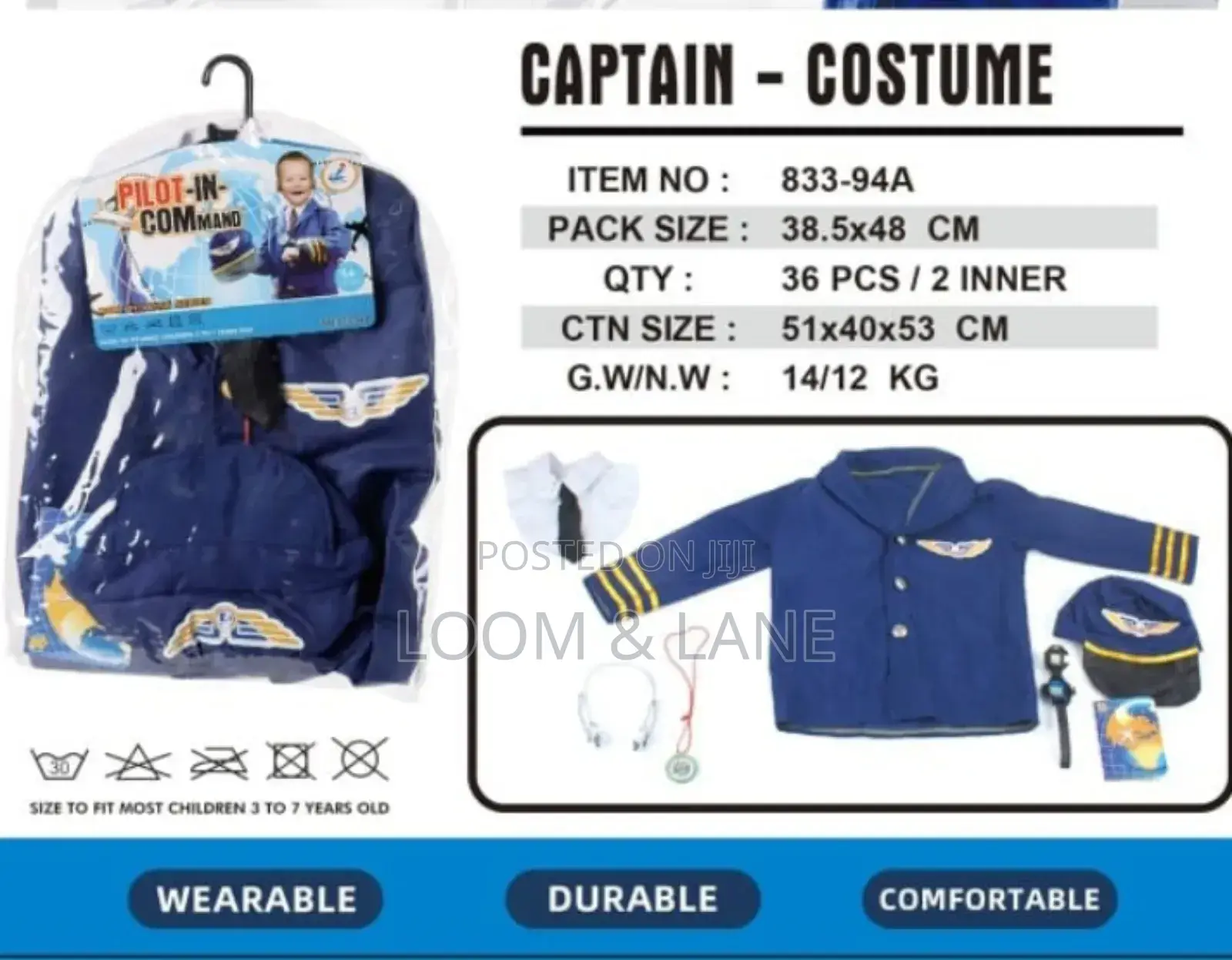 Pilot in Command Kids Play Costume