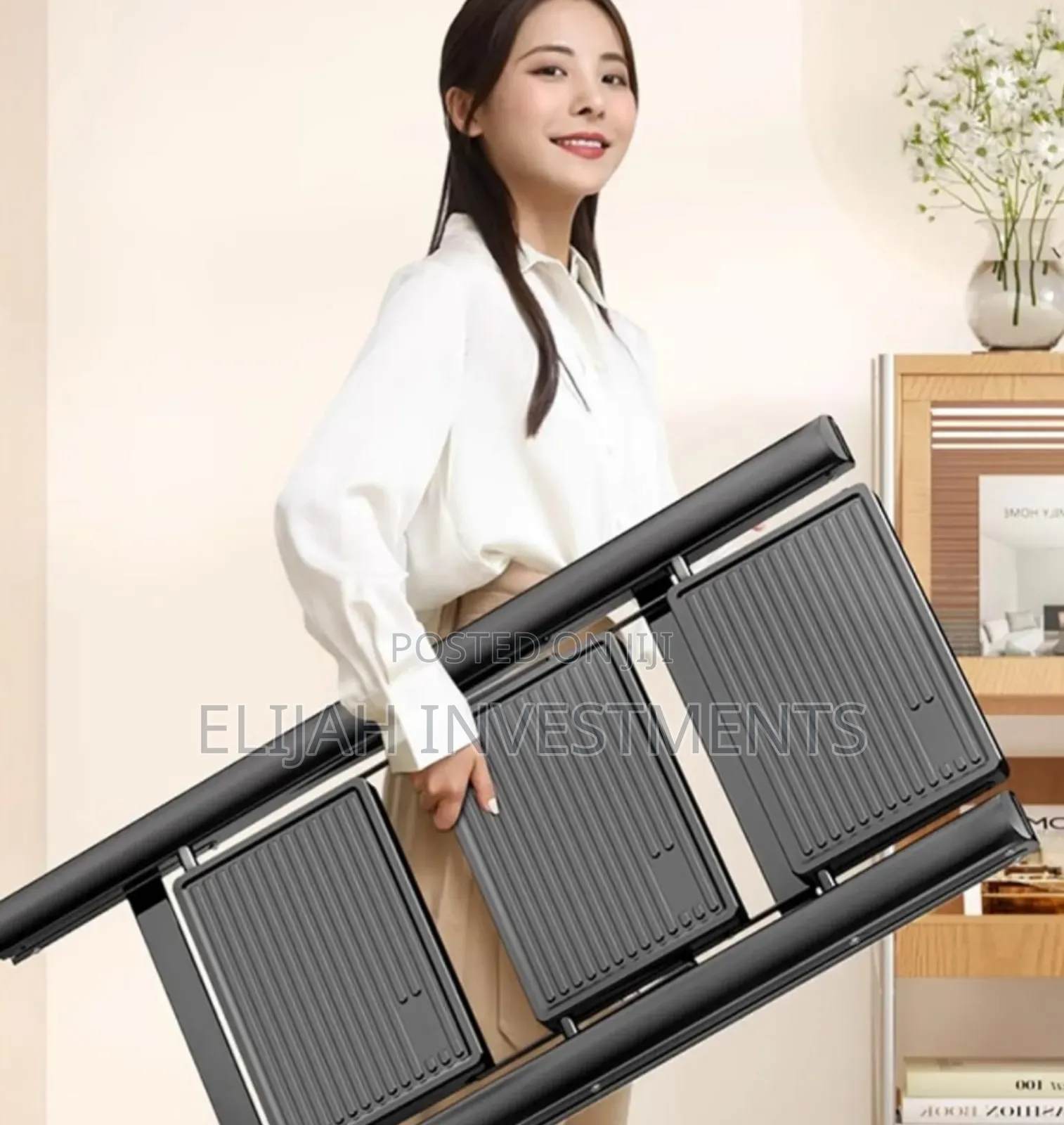Portable Steel 3-Step Folding Ladder