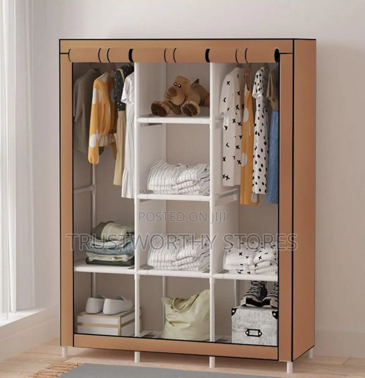 Metallic Flames Wardrobe - 3 Columns