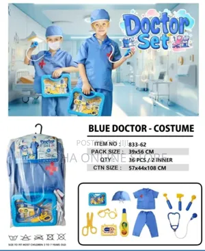 Blue Doctor Kids Costume