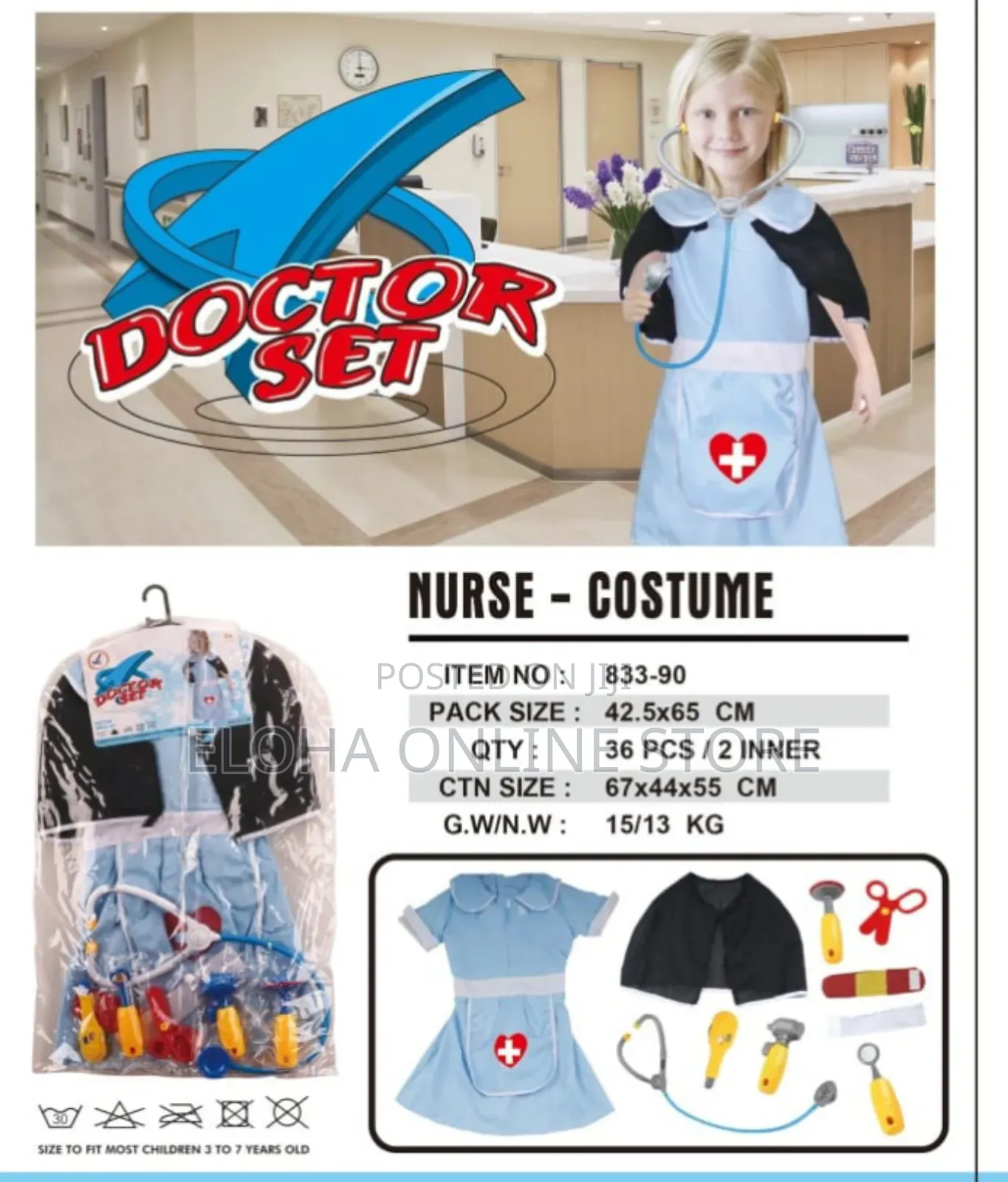 Children Nurse Costume Set