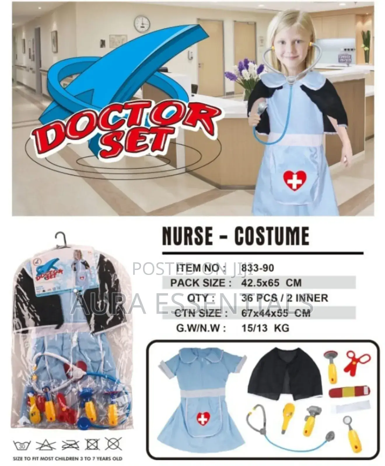 Children Nurse Costume Set