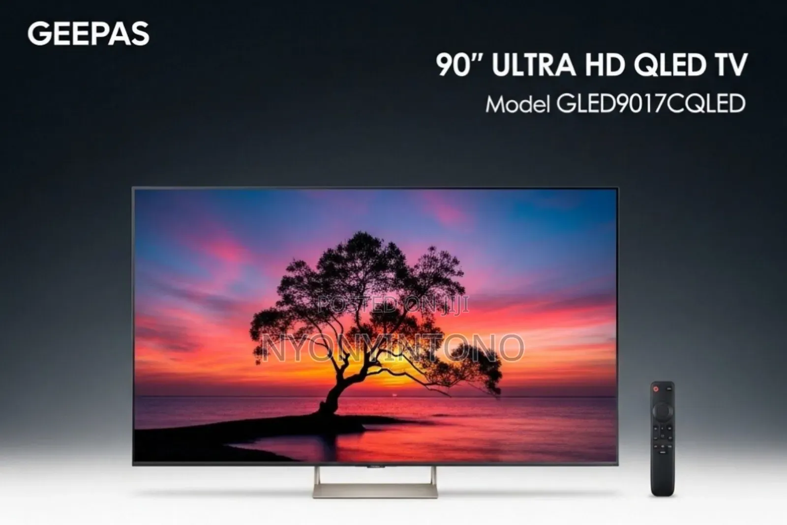 Geepas 90" Qled Uhd Flameless Smart Tv