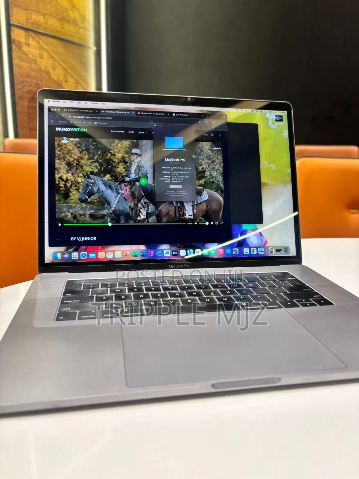 Laptop Apple MacBook Pro 2019 16GB Intel Core I7 SSHD+SSD 256GB