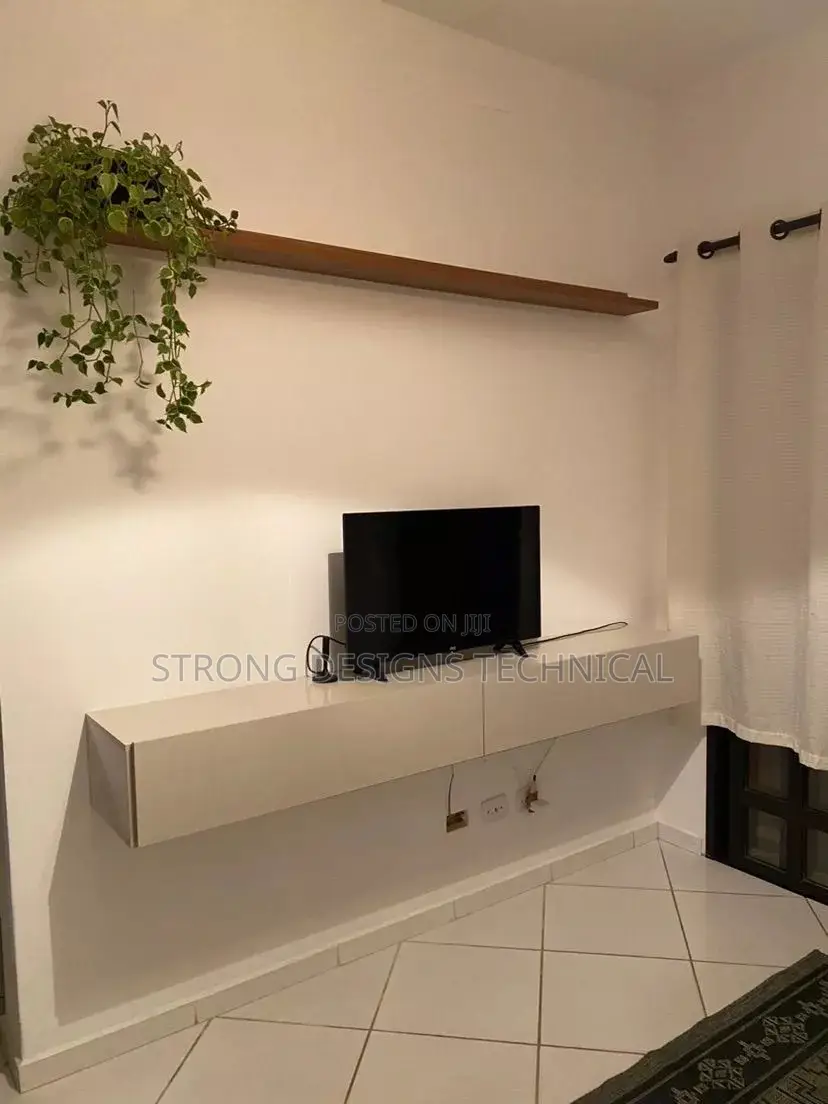 Simple Tv Wall Unit Modern Minimalist Setup.