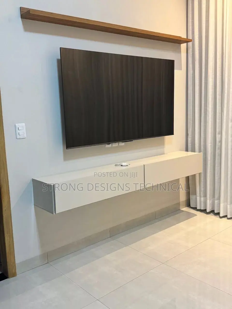 Simple Tv Wall Unit Modern Minimalist Setup.