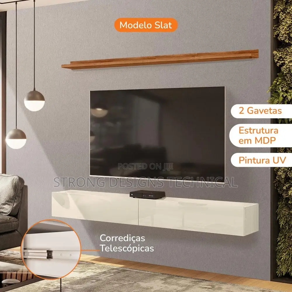 Simple Tv Wall Unit Modern Minimalist Setup.