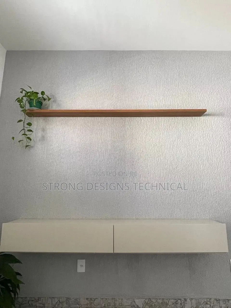 Simple Tv Wall Unit Modern Minimalist Setup.