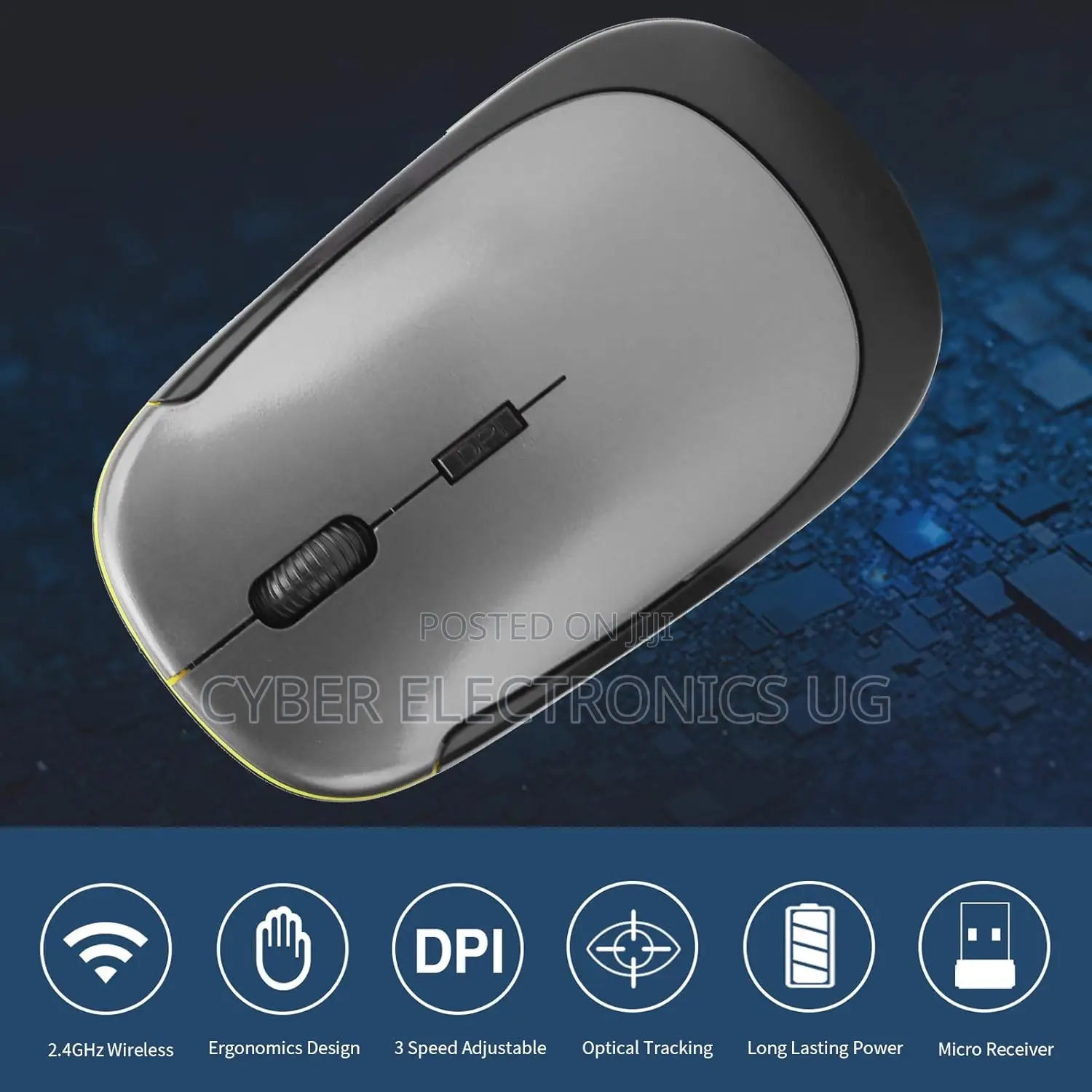 Wireless Mouse 2.4g Ergonomic Optical Mouse for Laptop, Pc