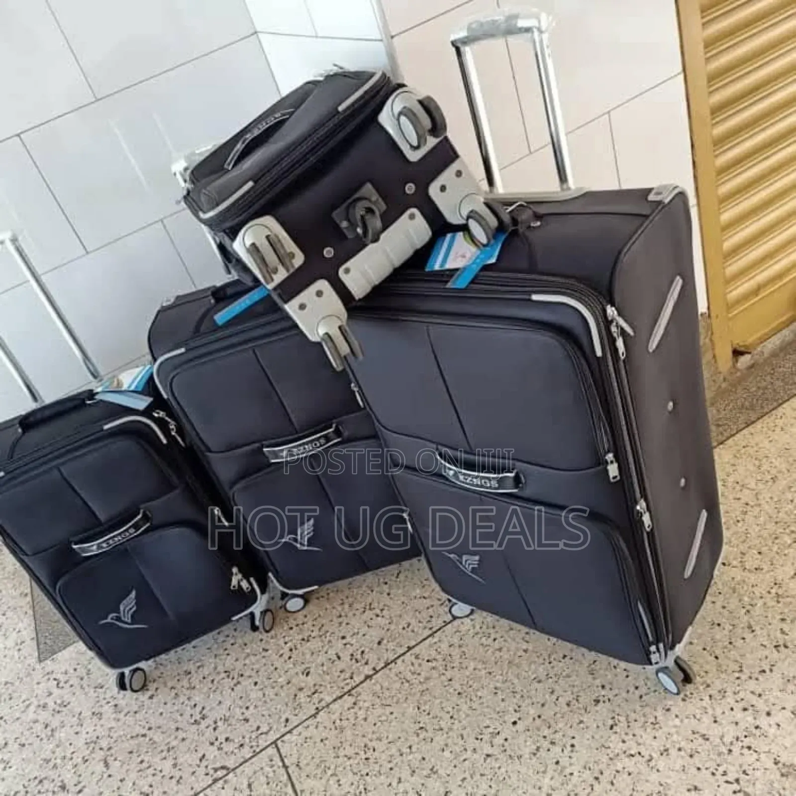 Kingz Travel Luggage Sets 4 Piece Fabric Cloth Suitcases