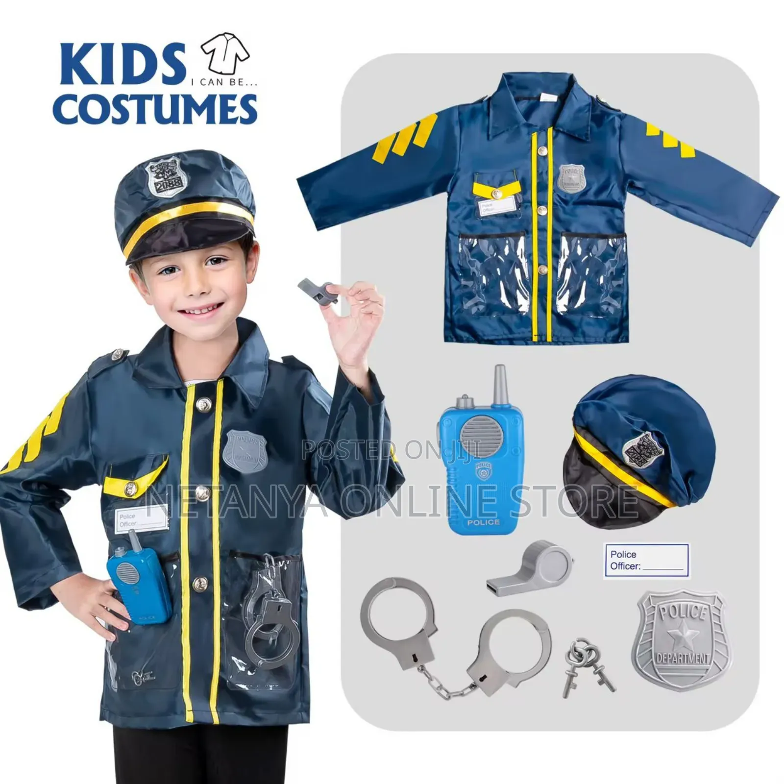 Kids Policeman Career Costume