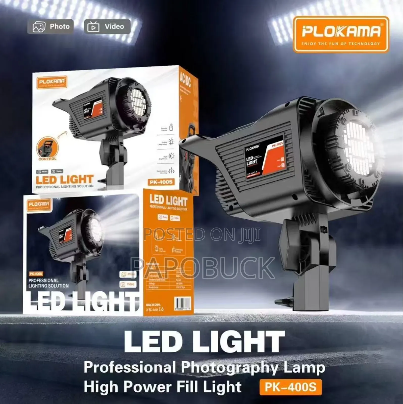 Plokama Pk400s Light With 2.8m Tripod Umbrella