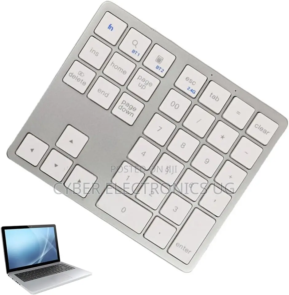 Bluetooth Laptop Rechargeable Wireless Numeric Keyboard for Use