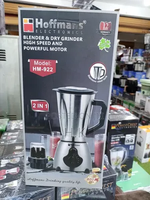 Hoffmans Electronics Blender Dry Grinder, Model Hm-922.