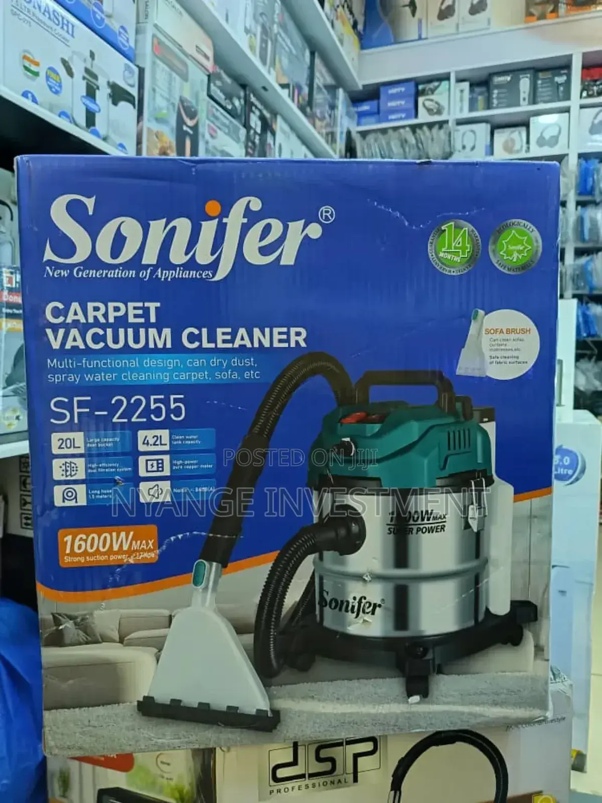 Sonifer Carpet Vacuum Cleaner. Wet and Dry Vacuum Cleaner