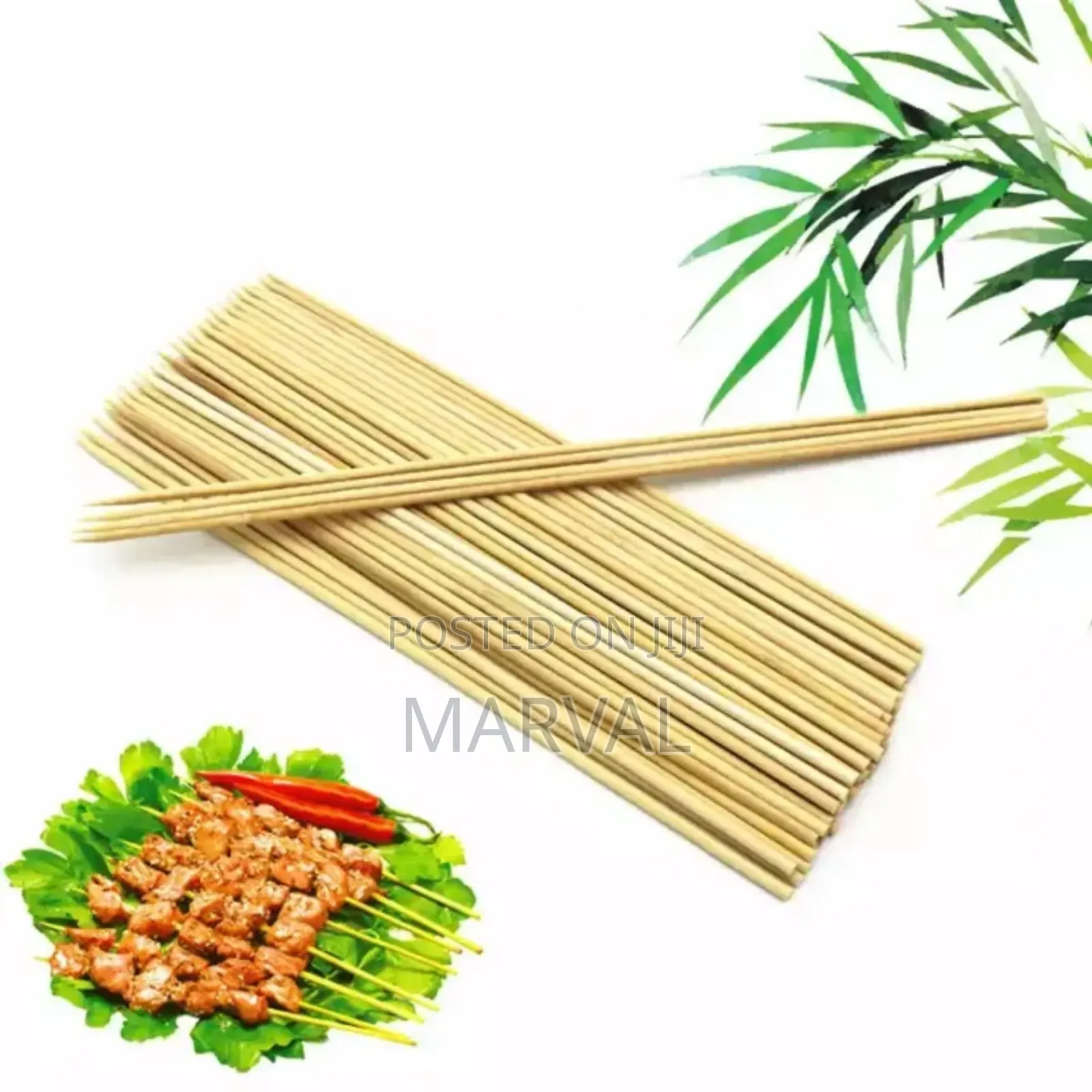 48pcs Bamboo Skewer Sticks