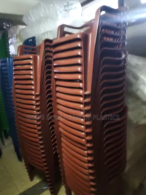 Photo - Maroon Armed Plastic Chairs Plastic Chairs