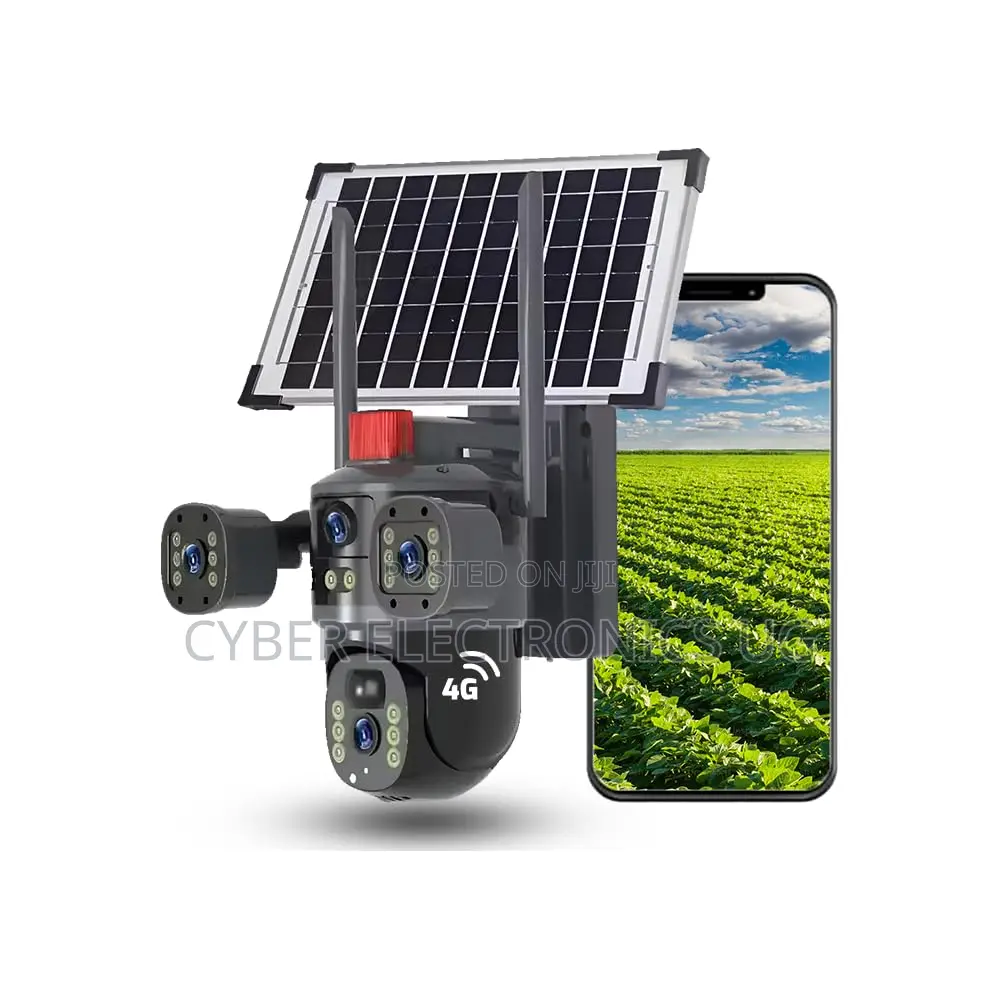 4g Simcard Solar 3 Lens Full Hd CCTV Security Camera