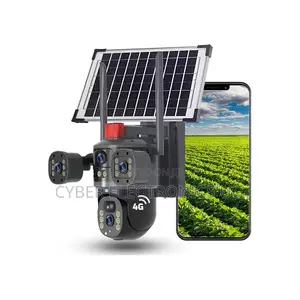 4g Simcard Solar 3 Lens Full Hd CCTV Security Camera