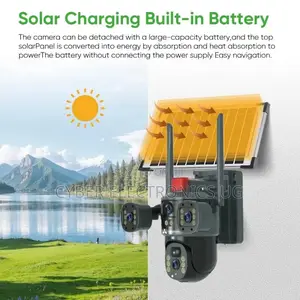 4g Simcard Solar 3 Lens Full Hd CCTV Security Camera