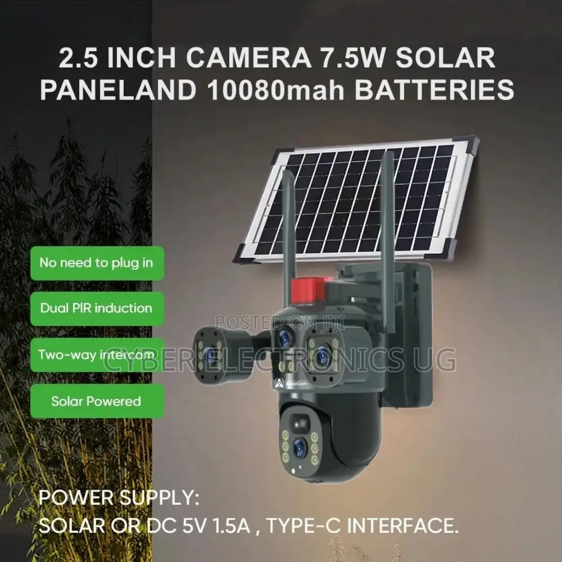 4g Simcard Solar 3 Lens Full Hd CCTV Security Camera