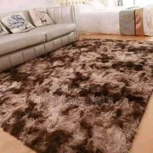 Large Size Fluffy Soft Carpet 2x2.5m - Patched Brown
