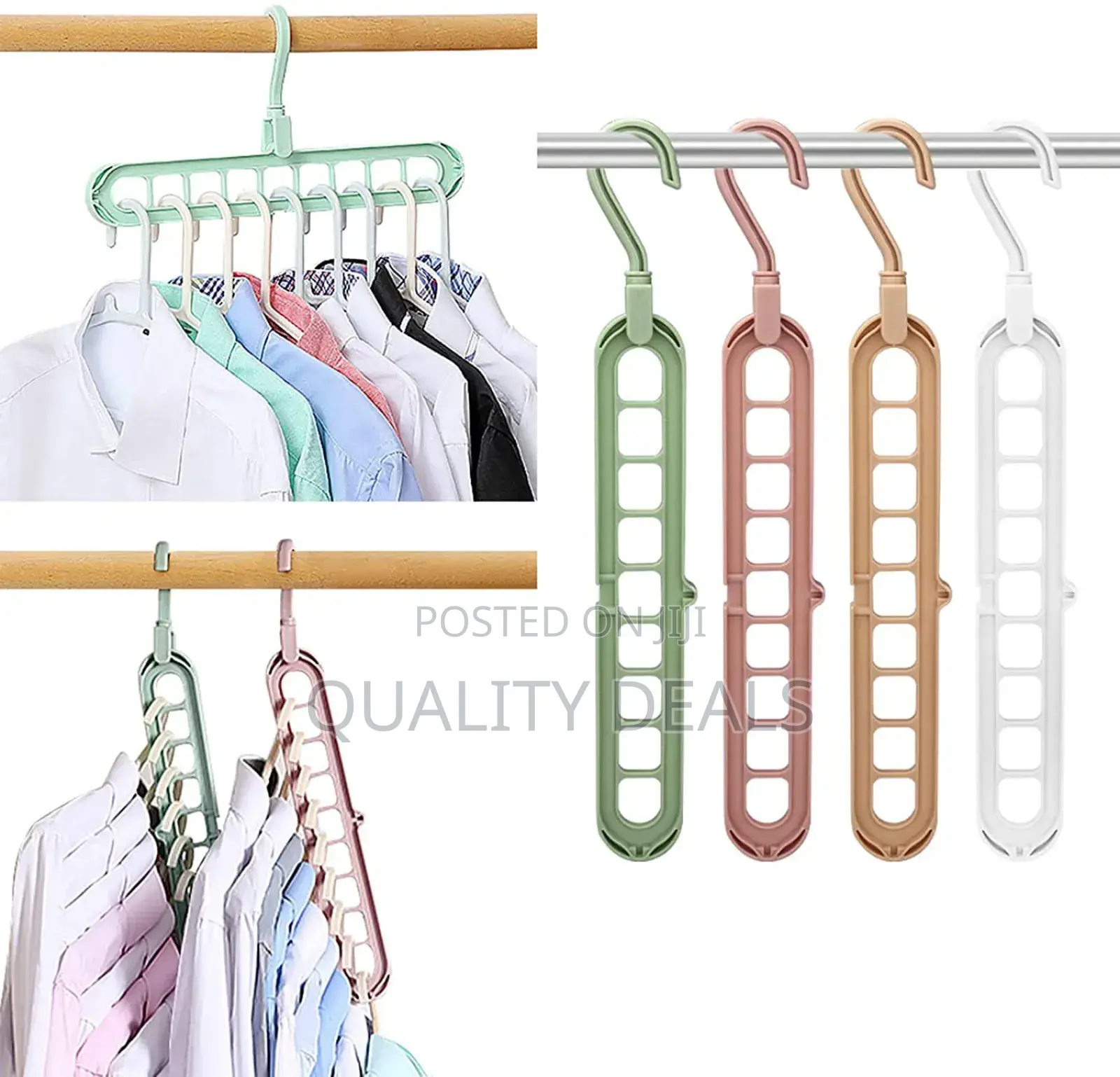 (1pc) 9 Holes Plastic Hanger