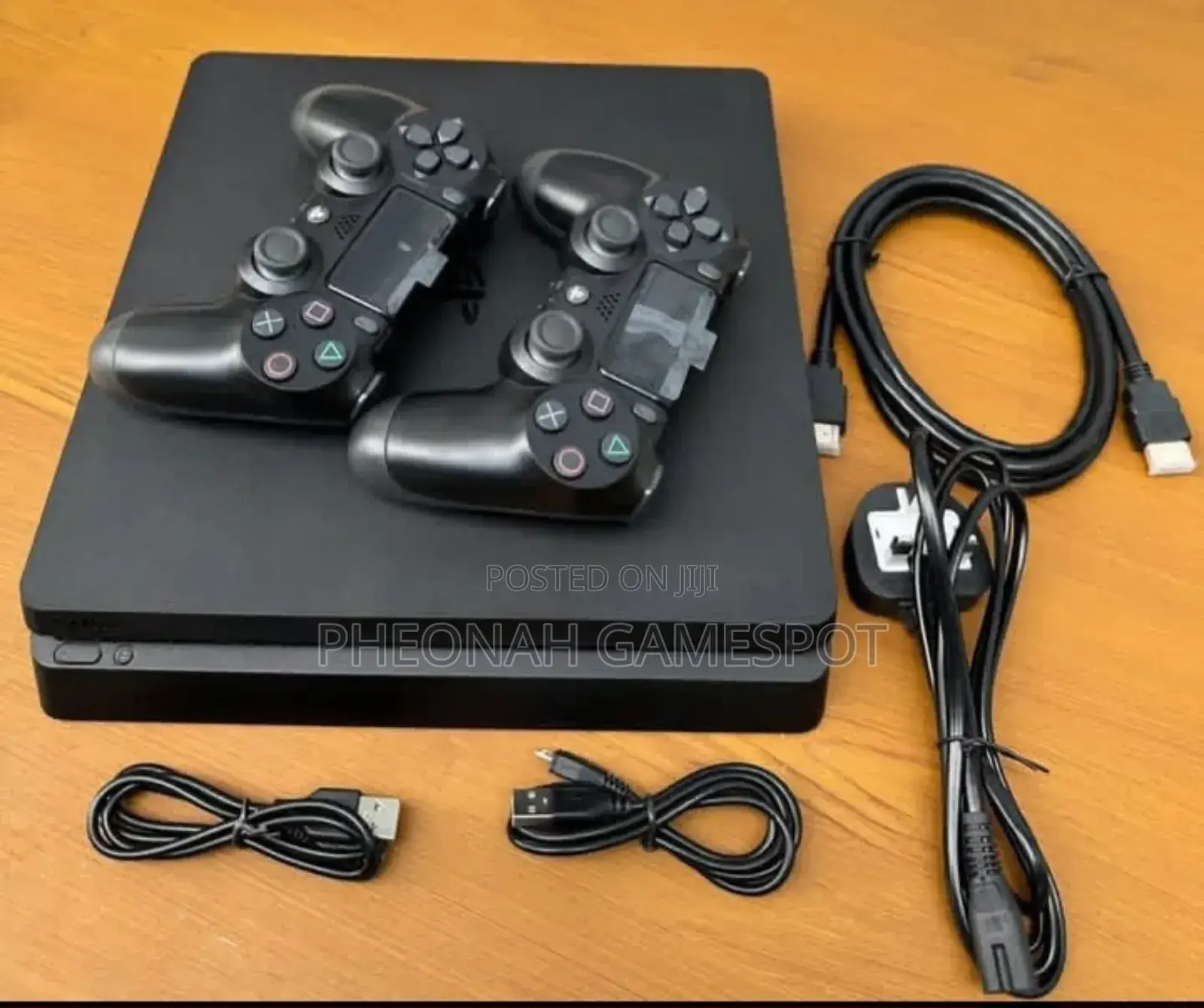 Ps4 Slim Full Set. Chipped Console With 19! Games, 2 Pads