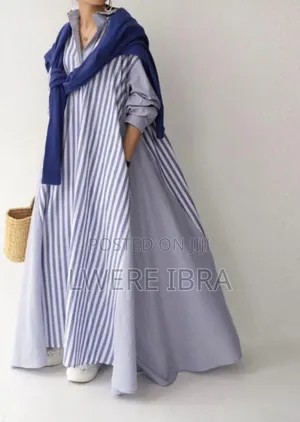 Photo - Stripped Long Casual Dresses