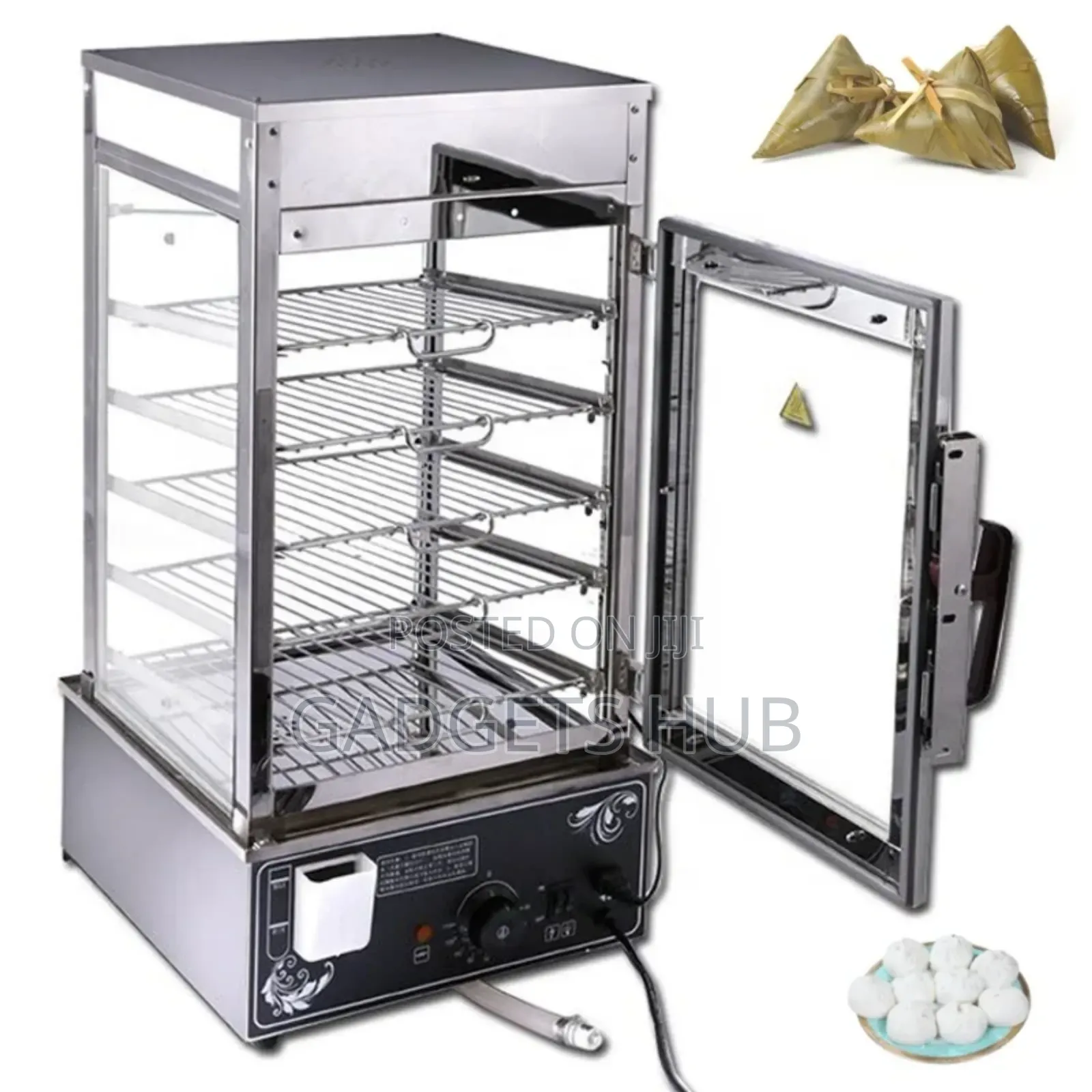 5-Layer Stainless
Steel Food/Bun Steamer Machine 1200w 220v