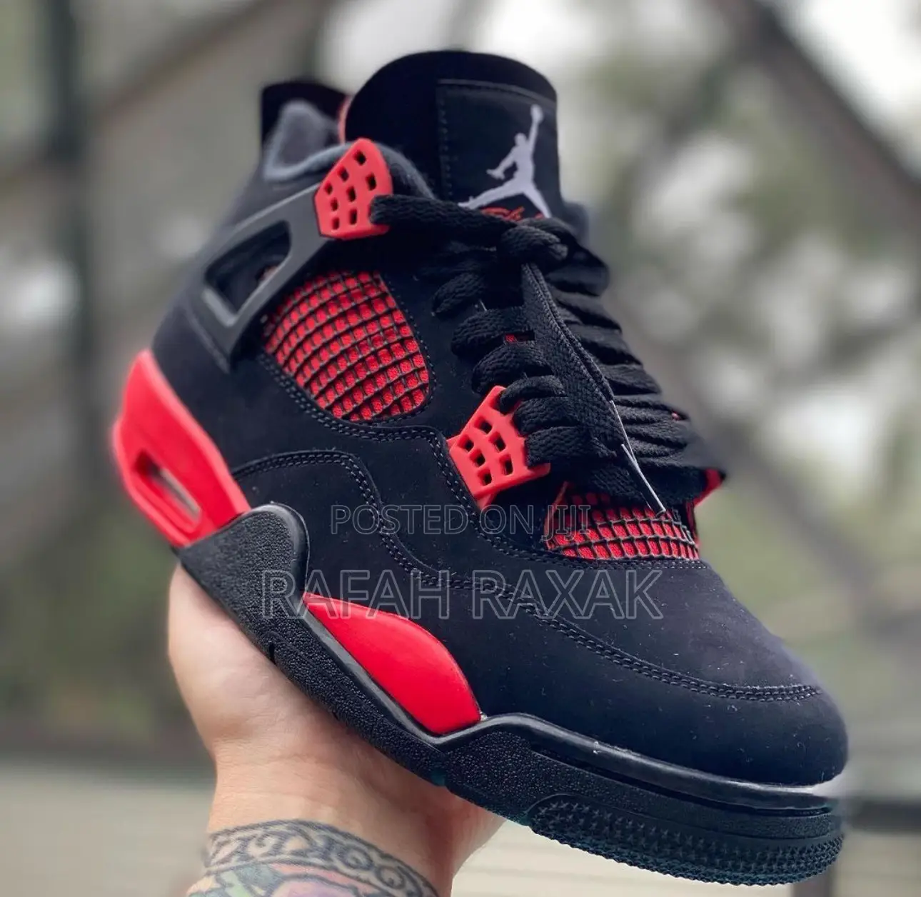 New Classic Air Jordan 4 Retro “Red Thunder” Sneakers