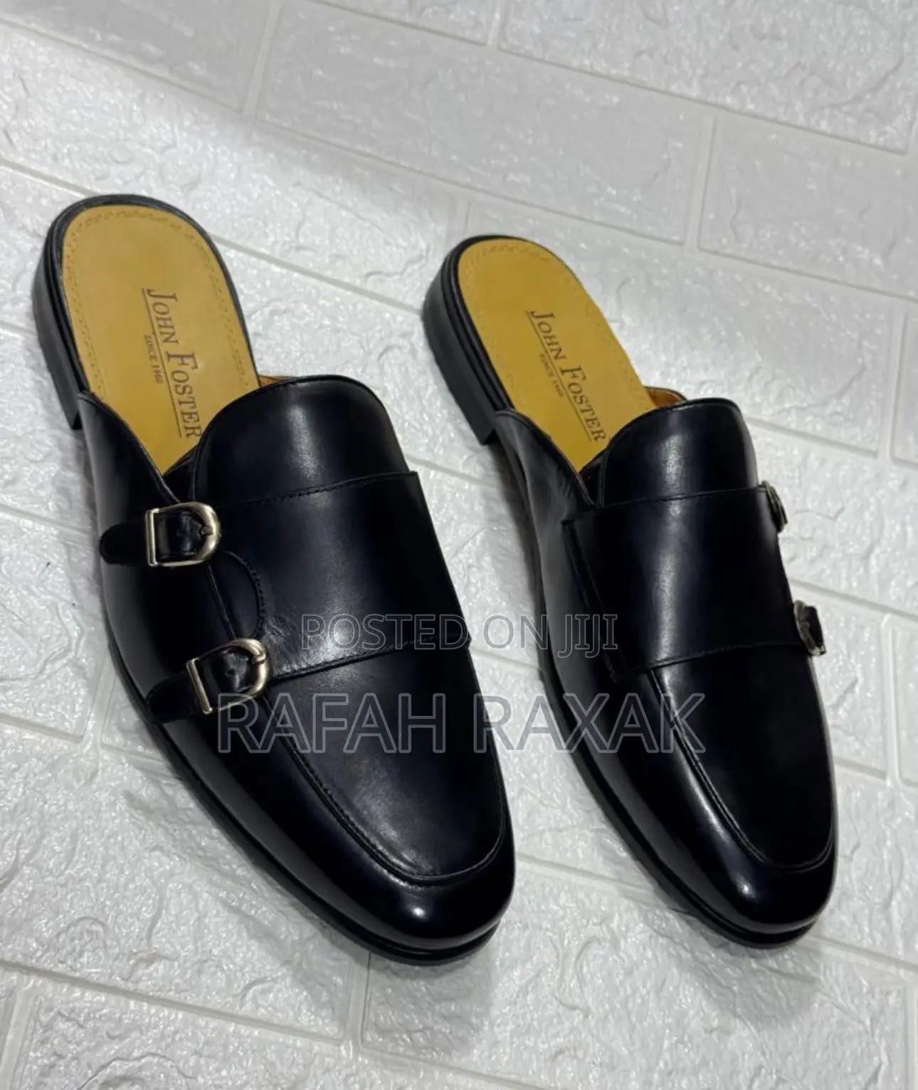 Original Men’S John Foster Double Buckle Mule Half Shoes