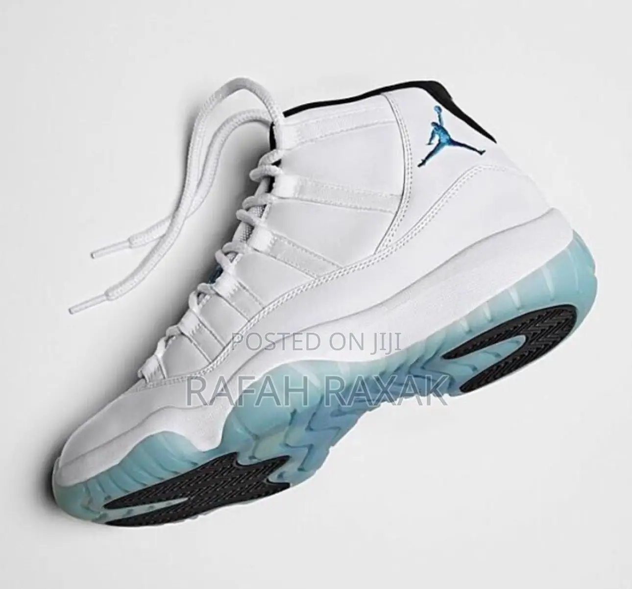 Original White/Blue Air Jordan 11 Retro Sneakers