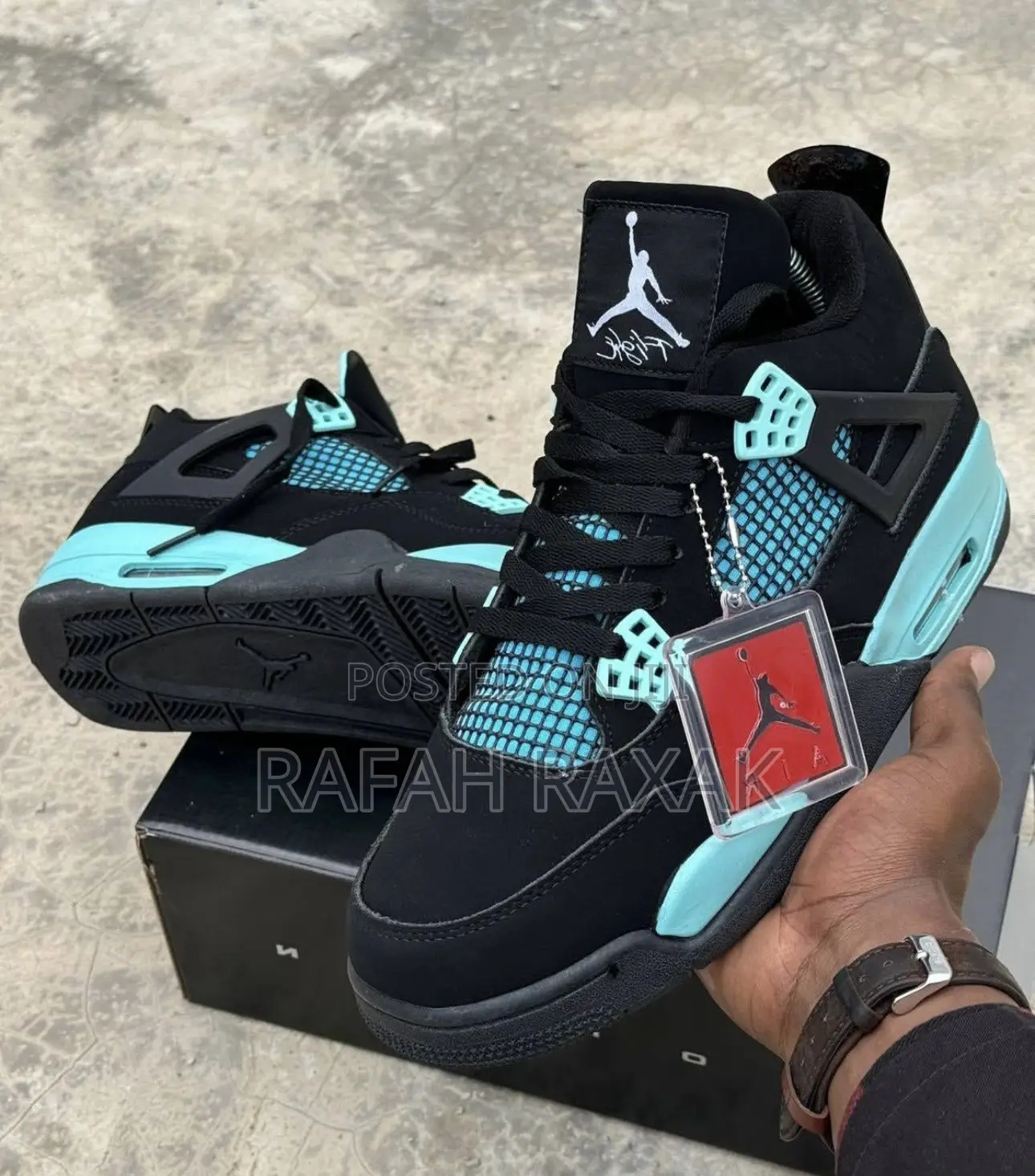 Original Unisex Air Jordan 4 Retro “Blue Tiffany Thunder”