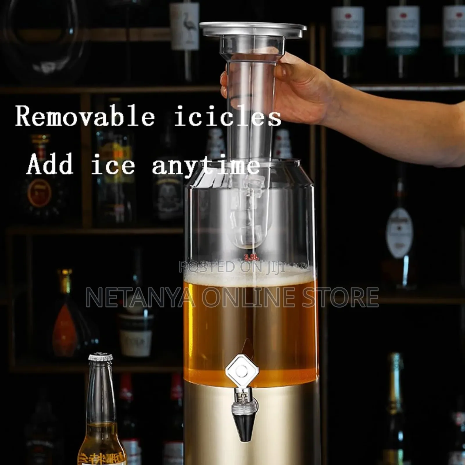 Beverages Tower Dispenser With Led Lights