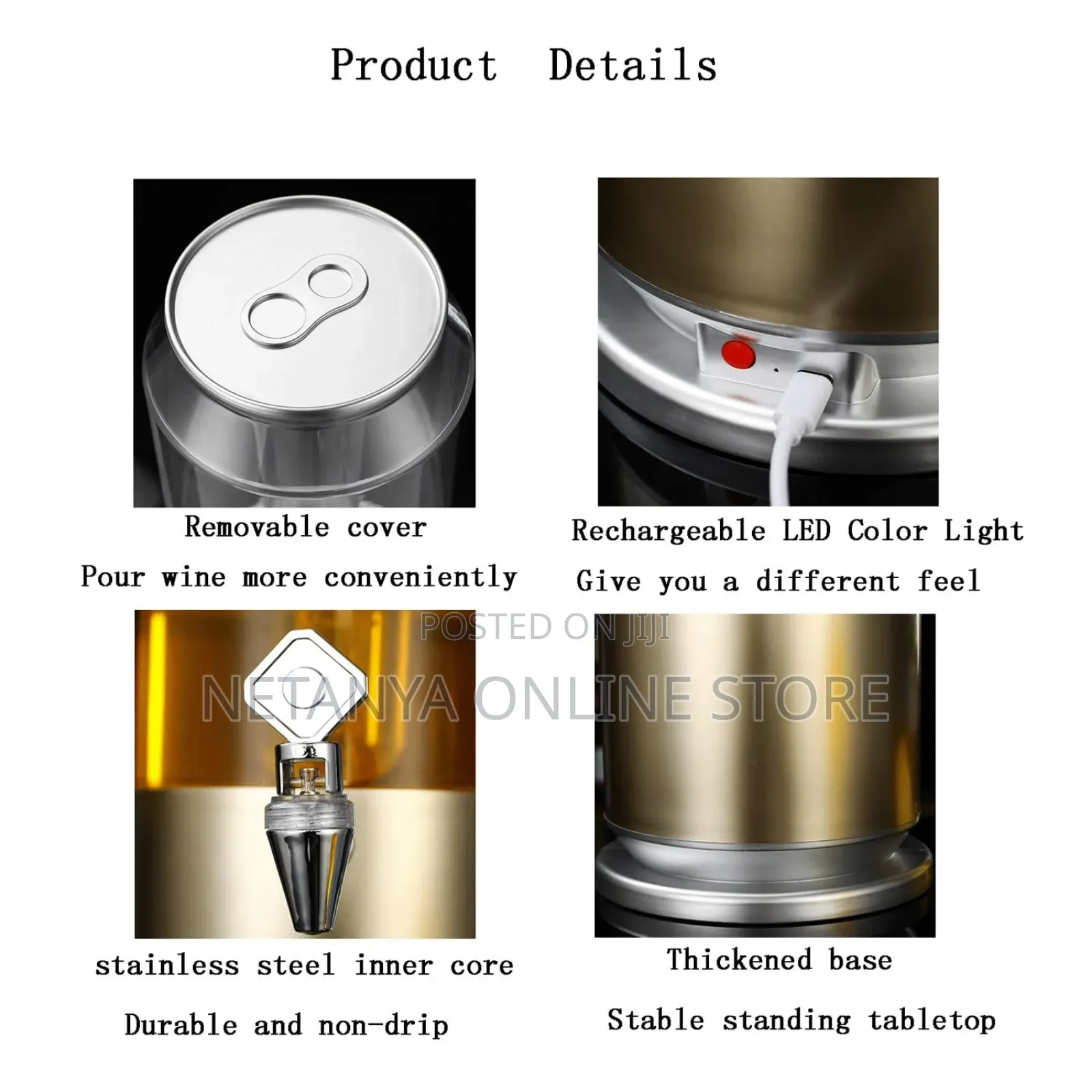Beverages Tower Dispenser With Led Lights