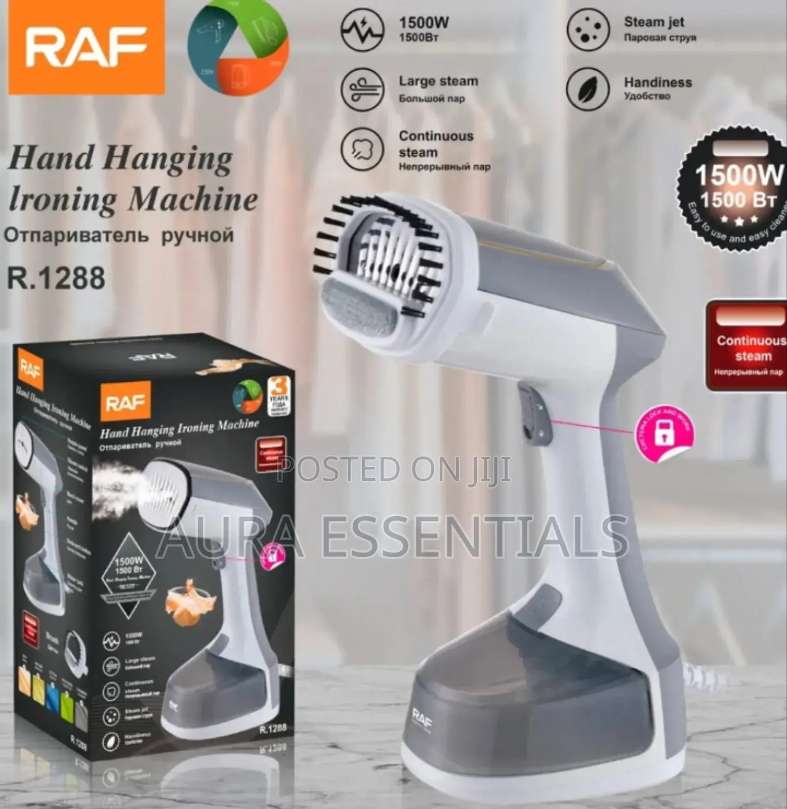 Raf R.1324g Hand Hanging Ironing Machine Garment Steamer