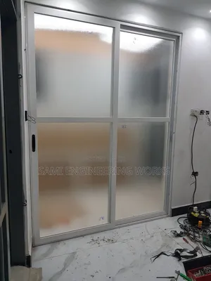 Slidding Aluminum Shower Divider  Frost Glass