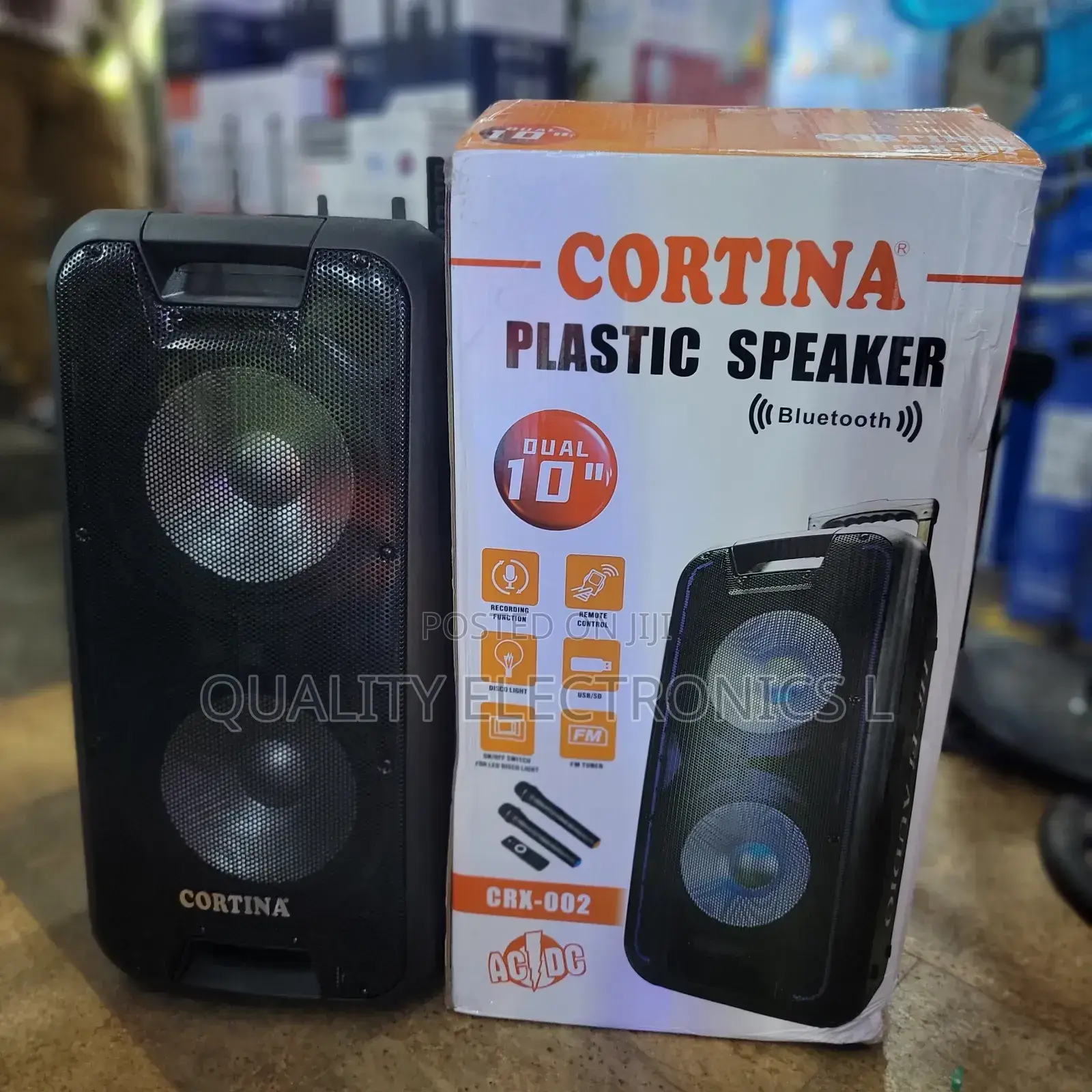 Cortina Crx 002 10" Dual Speaker With 2 Microphones