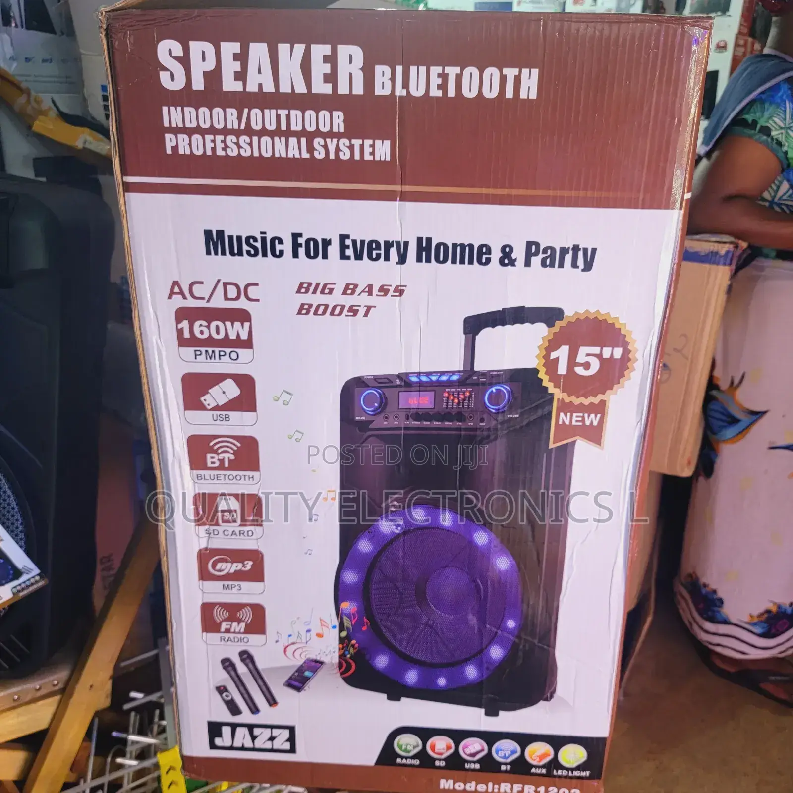 Jazz 15" Rfr1202 Rechargeable Speakers