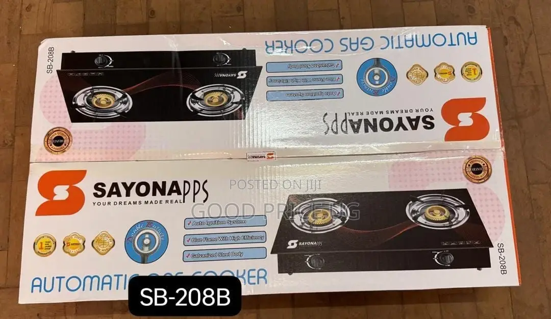 Sayona Glass Gas Burner Automatic Gas Cooker