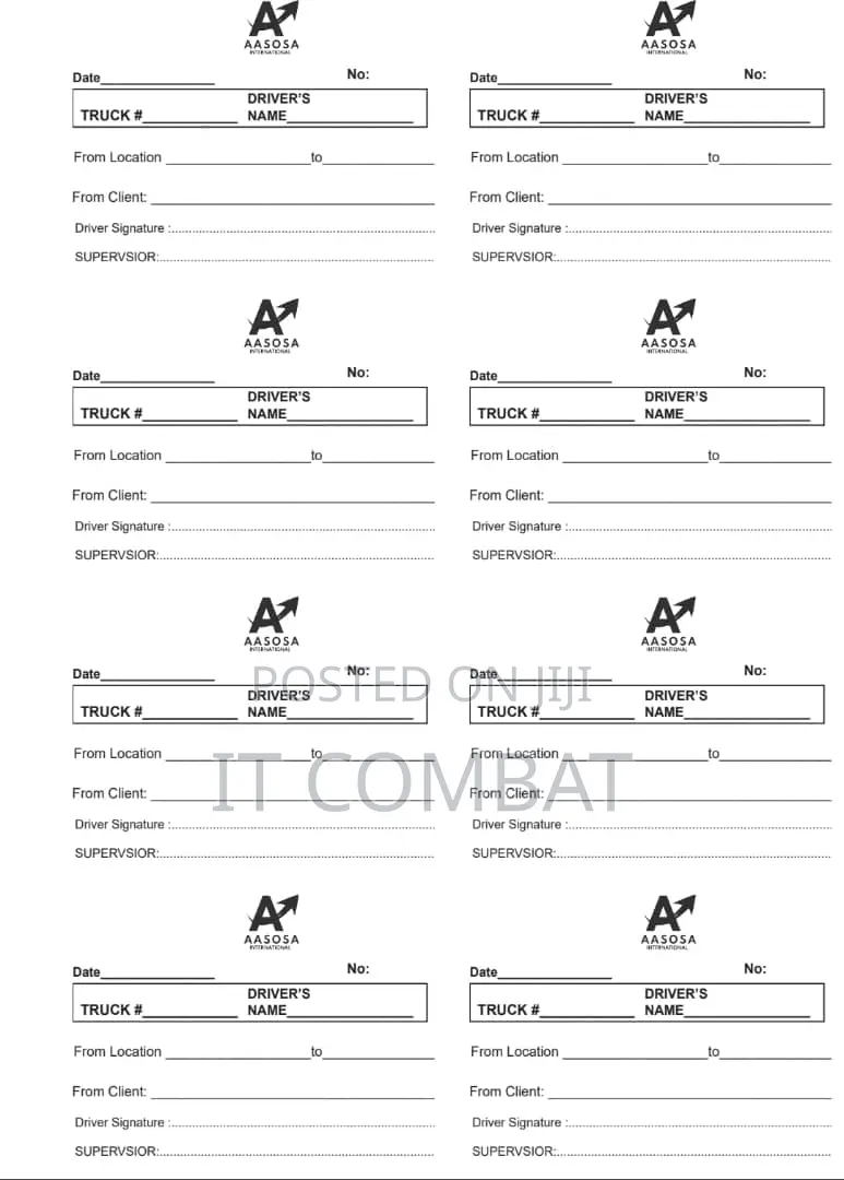 Receipt Books, Invoice, Voucher and Delivery Notes